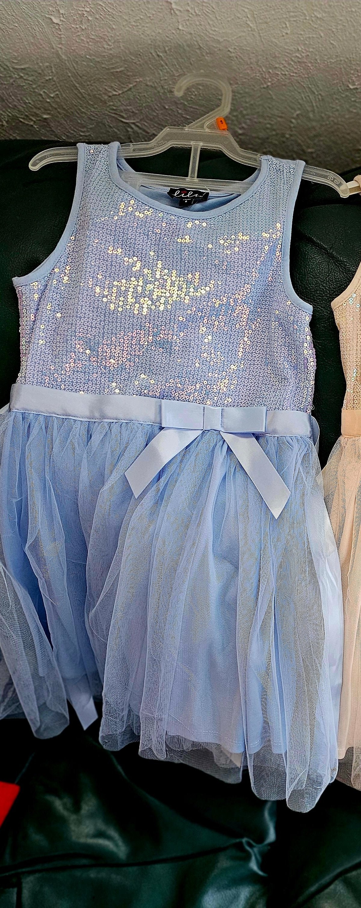 Lilt - Sequined Top - Sleeveless - Pastel Blue - Girls Dress sz 6