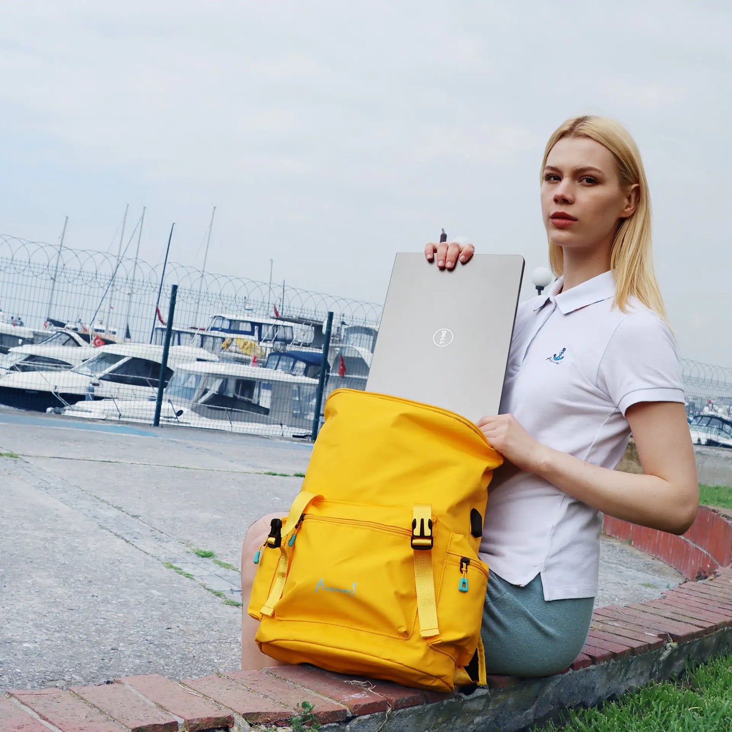 Anemoss Laptop Backpack, Yellow